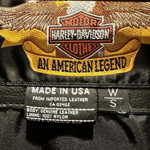 Harley Davidson women’s leather riding jacket. - Picture 3 of 9